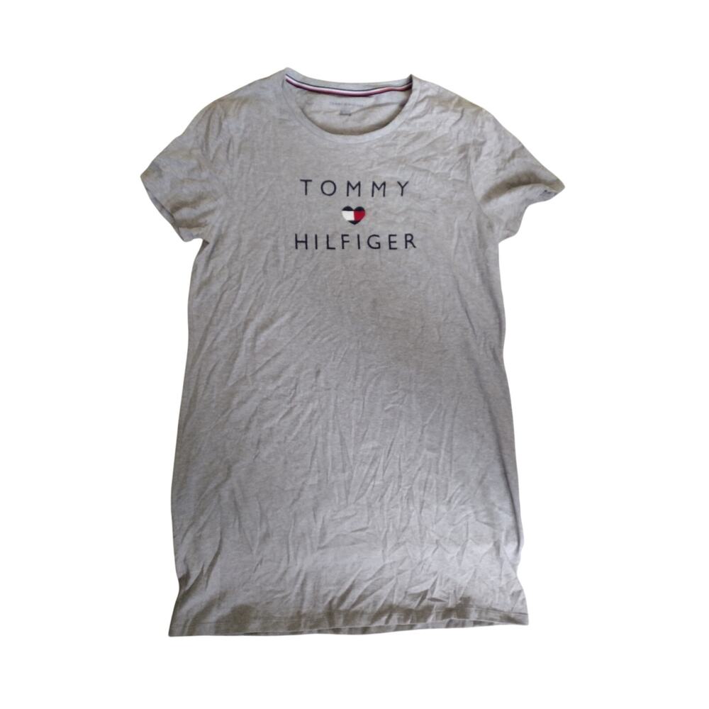 Tommy Hilfiger Womens XL Grey Graphic Logo T-Shirt